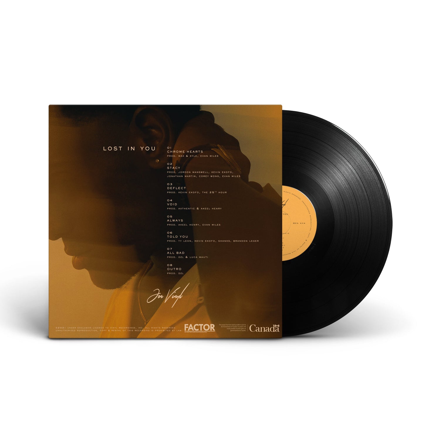 12" LOST IN YOU VINYL RECORD